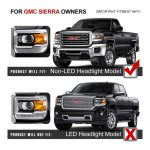 Autoparts LED Black Projector Headlights